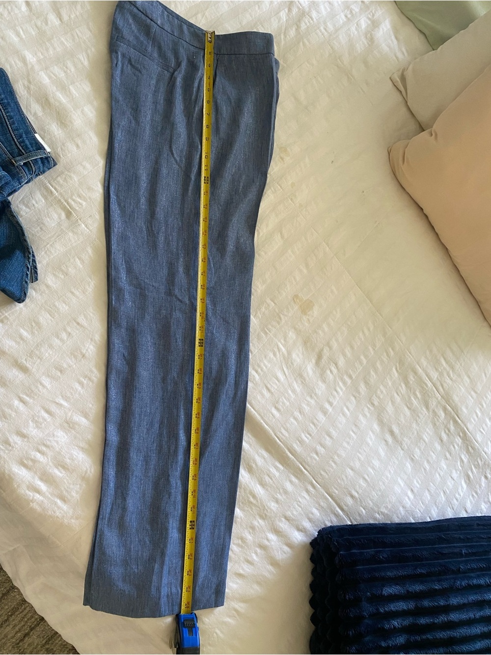 Zara Light Blue Denim Trousers - Picture 11 of 12